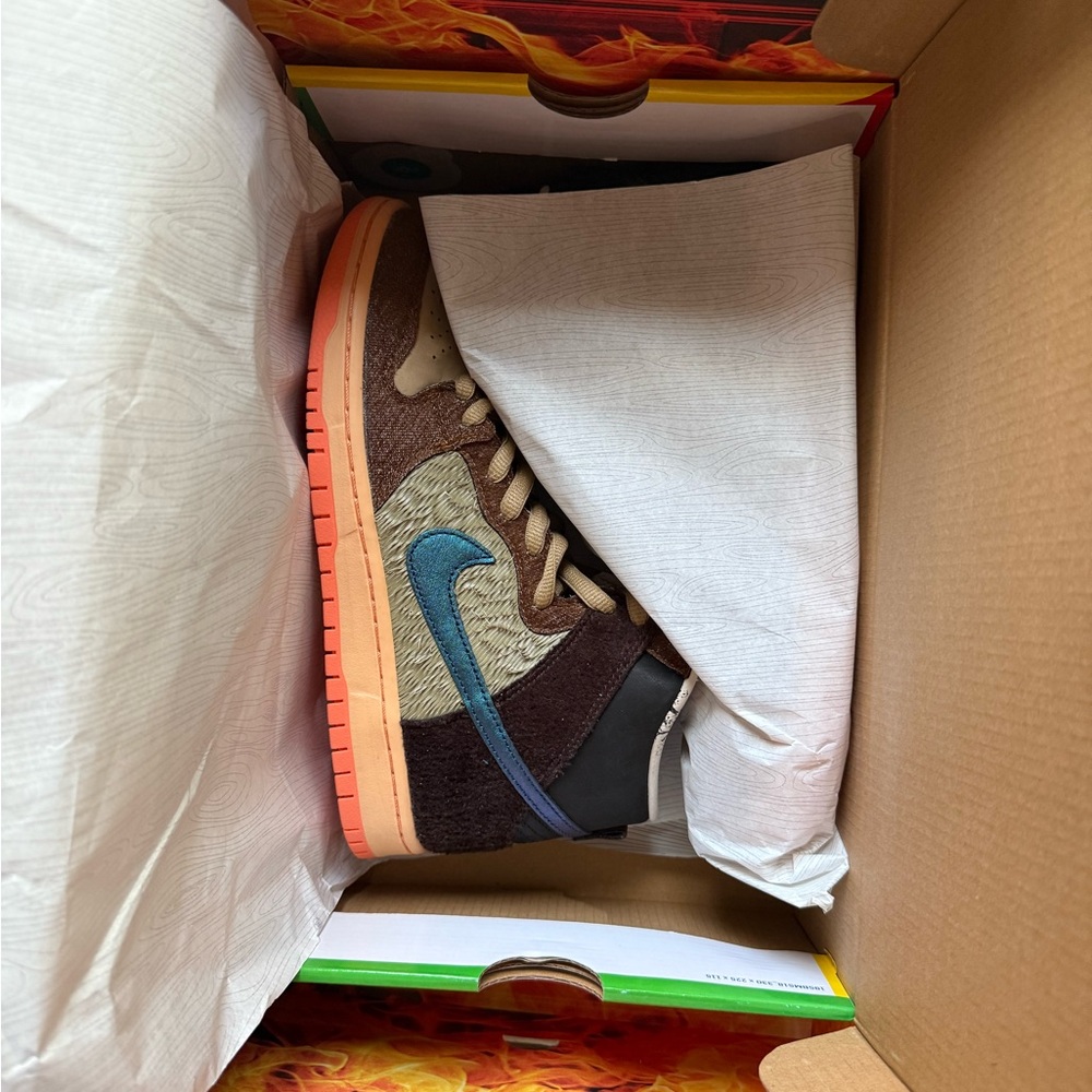Nike SB concepts Turdunken Dunk High Brown, Tan, Blue & Orange